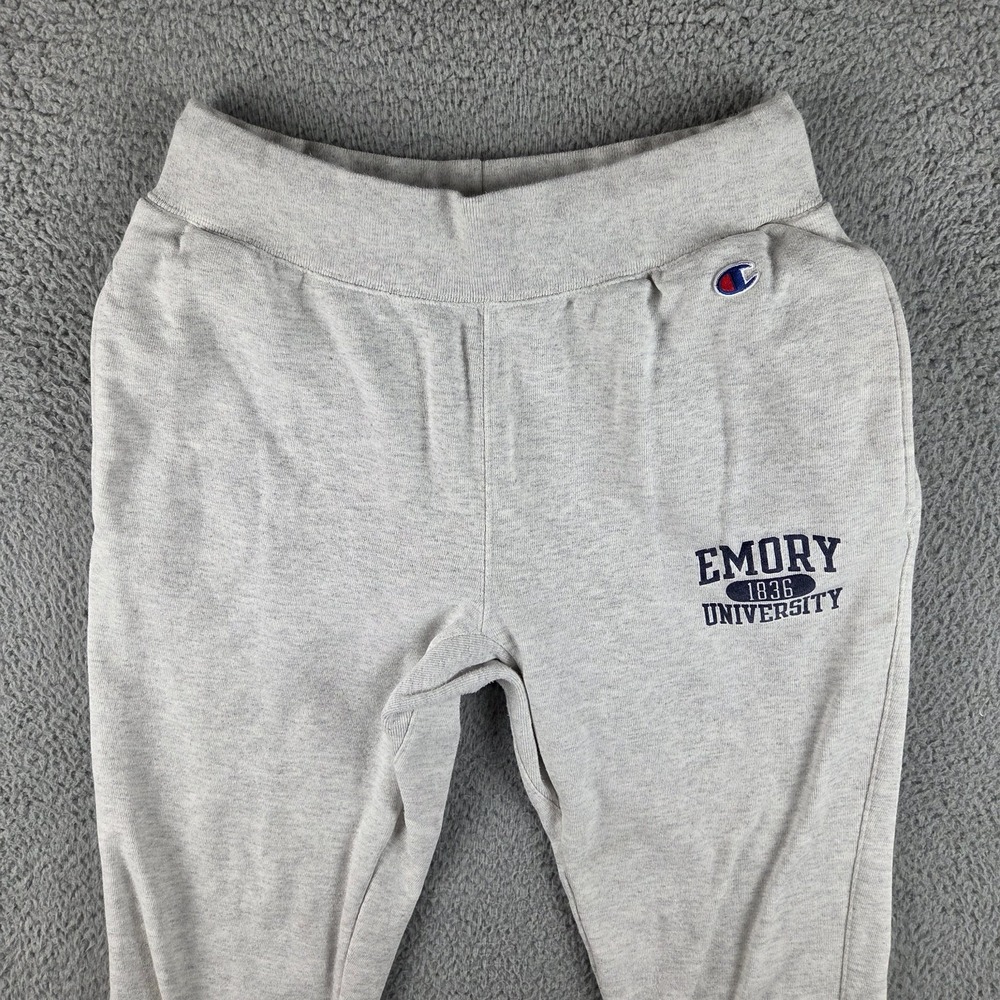 Emory University‎ Sweatpants Mens Medium Gray Champion Reverse Weave - Picture 2 of 15
